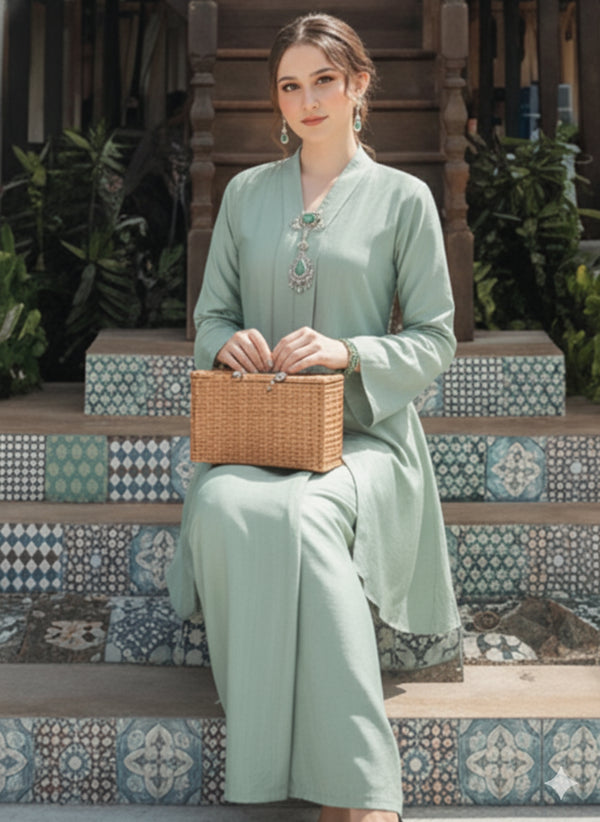 BAJU KEBAYA ADENA (DUSTY MINT)